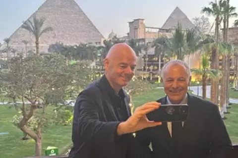  أبوريدة يستقبل إنفانتينو وموتسيبي على هامش عمومية الكاف